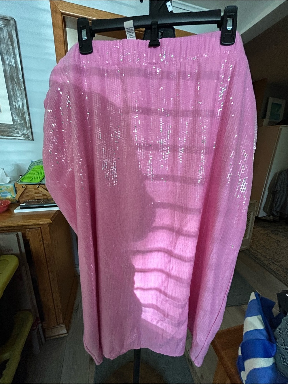 St. John's Bay Pink Sequin Midi Skirt